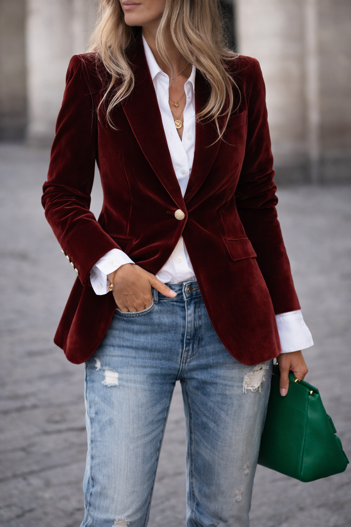 Carole | Luxurious Velvet Blazer