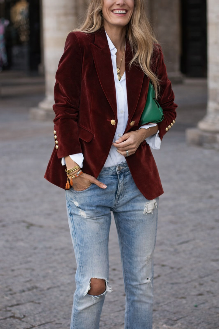 Carole | Luxurious Velvet Blazer