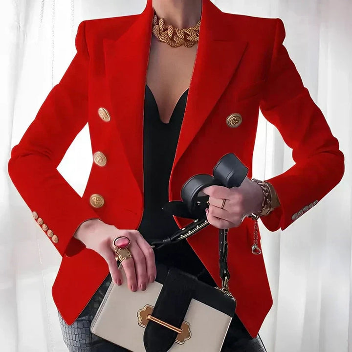Monroe | Women's Timeless Double-Breasted Blazer Featuring Elegant Gold Buttons