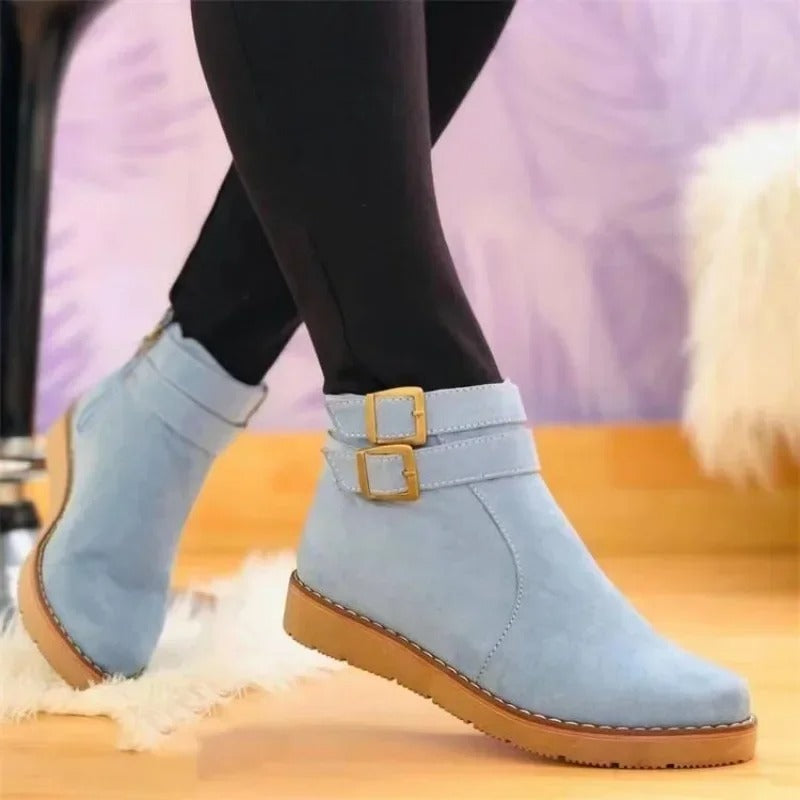 Noor - Women’s Ankle Boots with Double Buckle