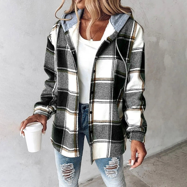 Carmen | Women's Checkered Lined Cardigan