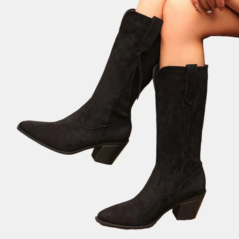 Remi | Retro Faux Mid Calf Boots