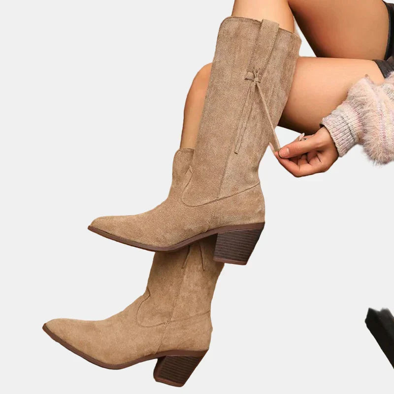 Remi | Retro Faux Mid Calf Boots