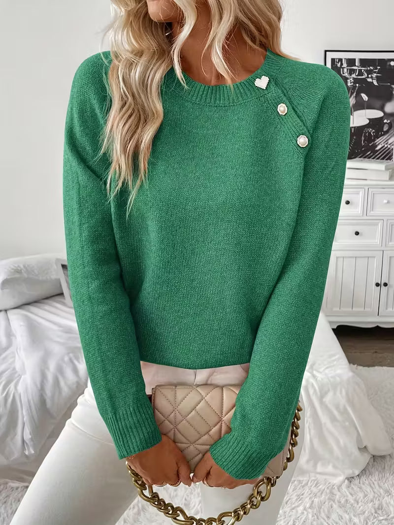 Hilarina | Long Sleeve Knitted Sweater
