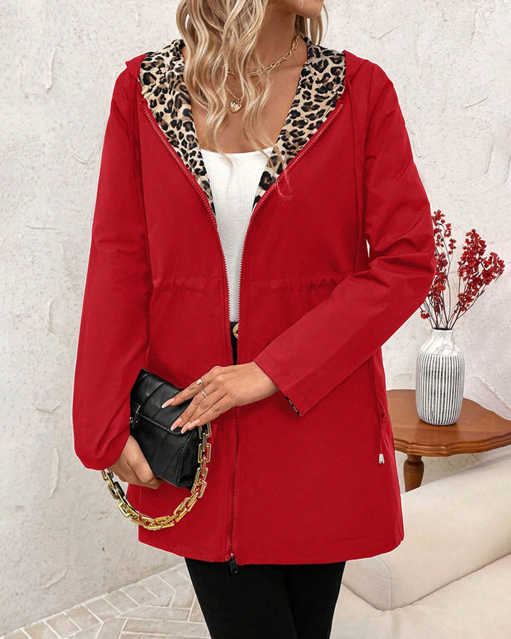 Aleah | Leopard Print Reversible Coat