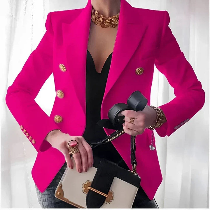 Monroe | Women's Timeless Double-Breasted Blazer Featuring Elegant Gold Buttons