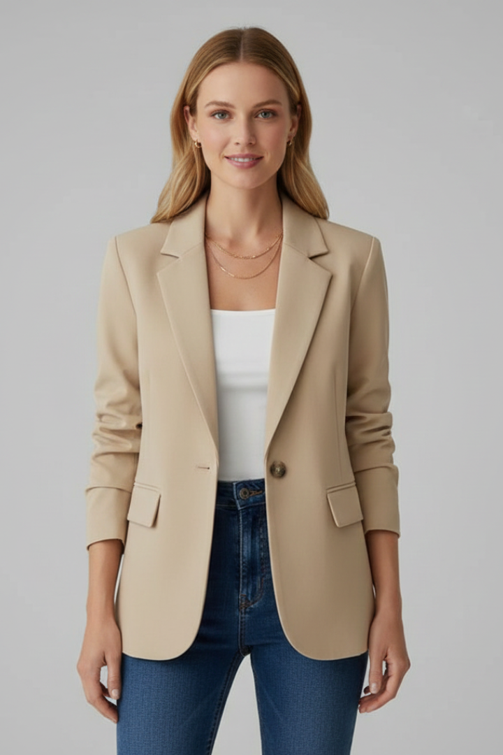 Marisol | Women's Long Sleeve Blazer with Notched Lapel