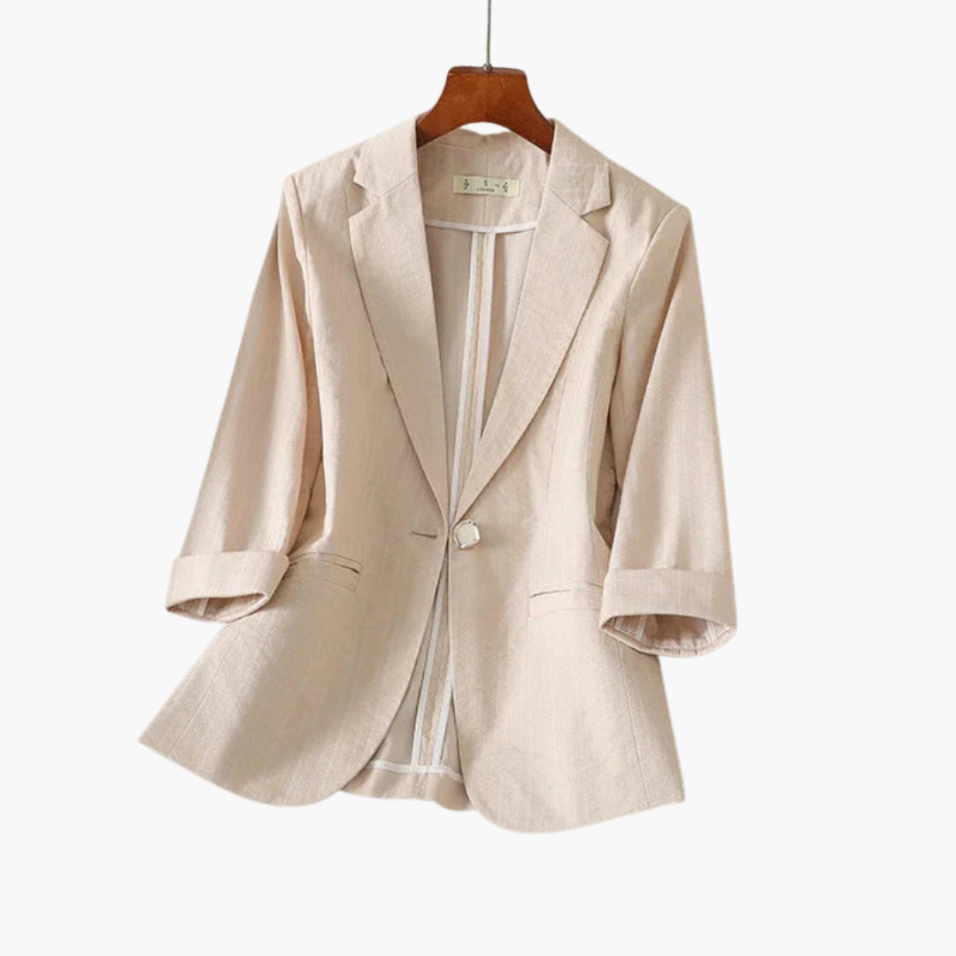 Rosamund | Women's Pink Blazer with 3/4 Sleeves